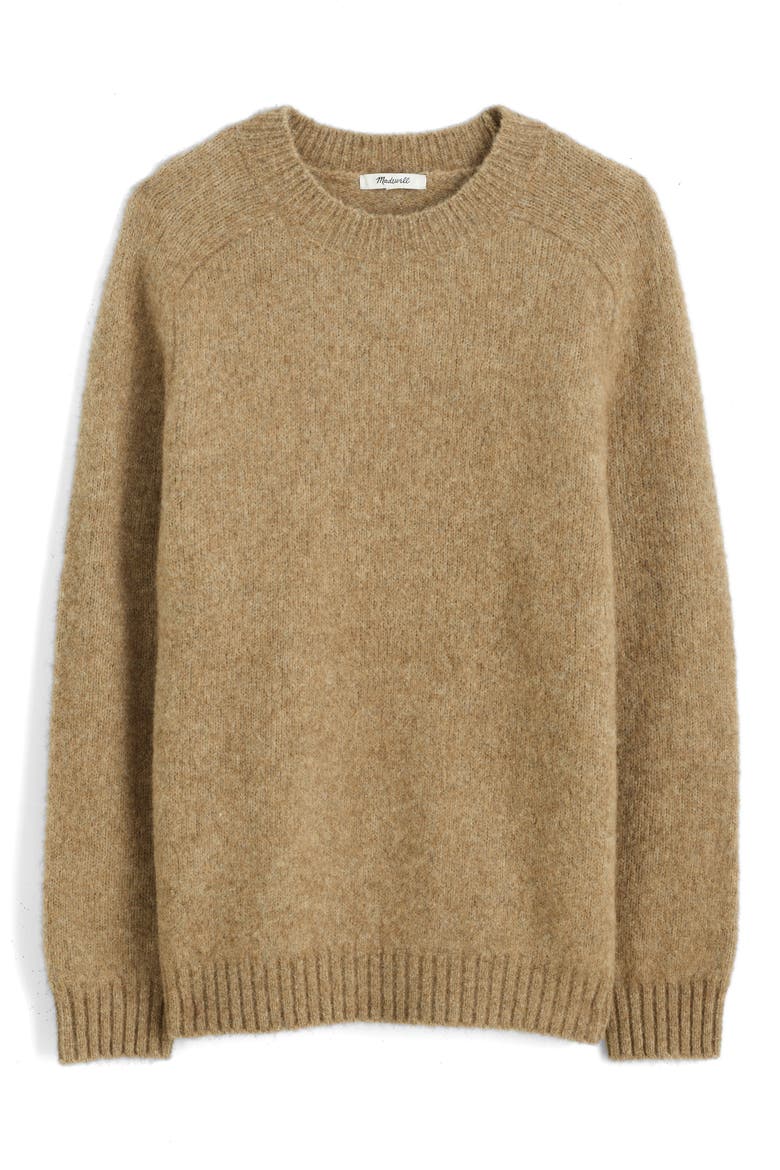 Crewneck Sweater, Alternate, color, HEATHER BROWN