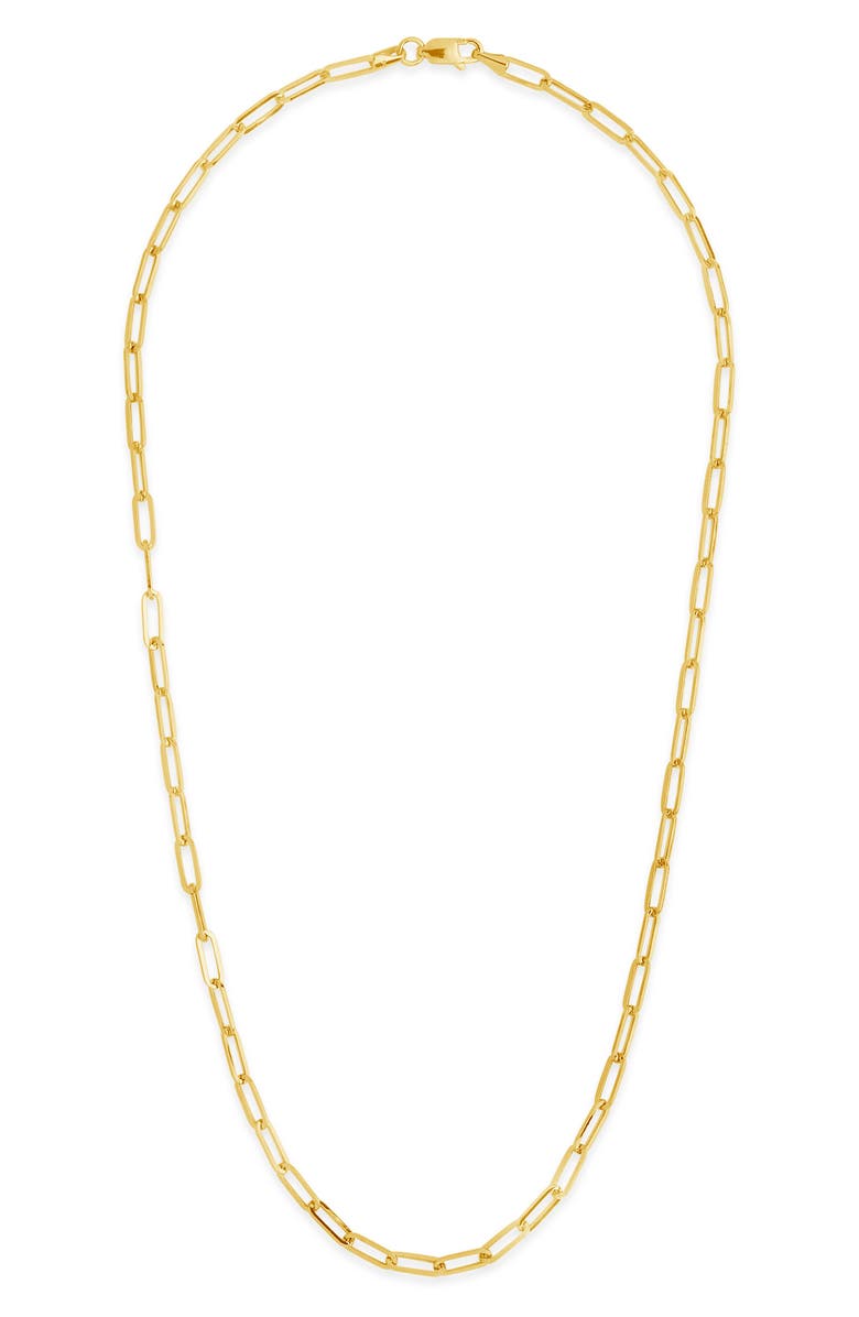 STERLING FOREVER FINE 14K Italian Gold Paperclip Chain Necklace, Alternate, color, 