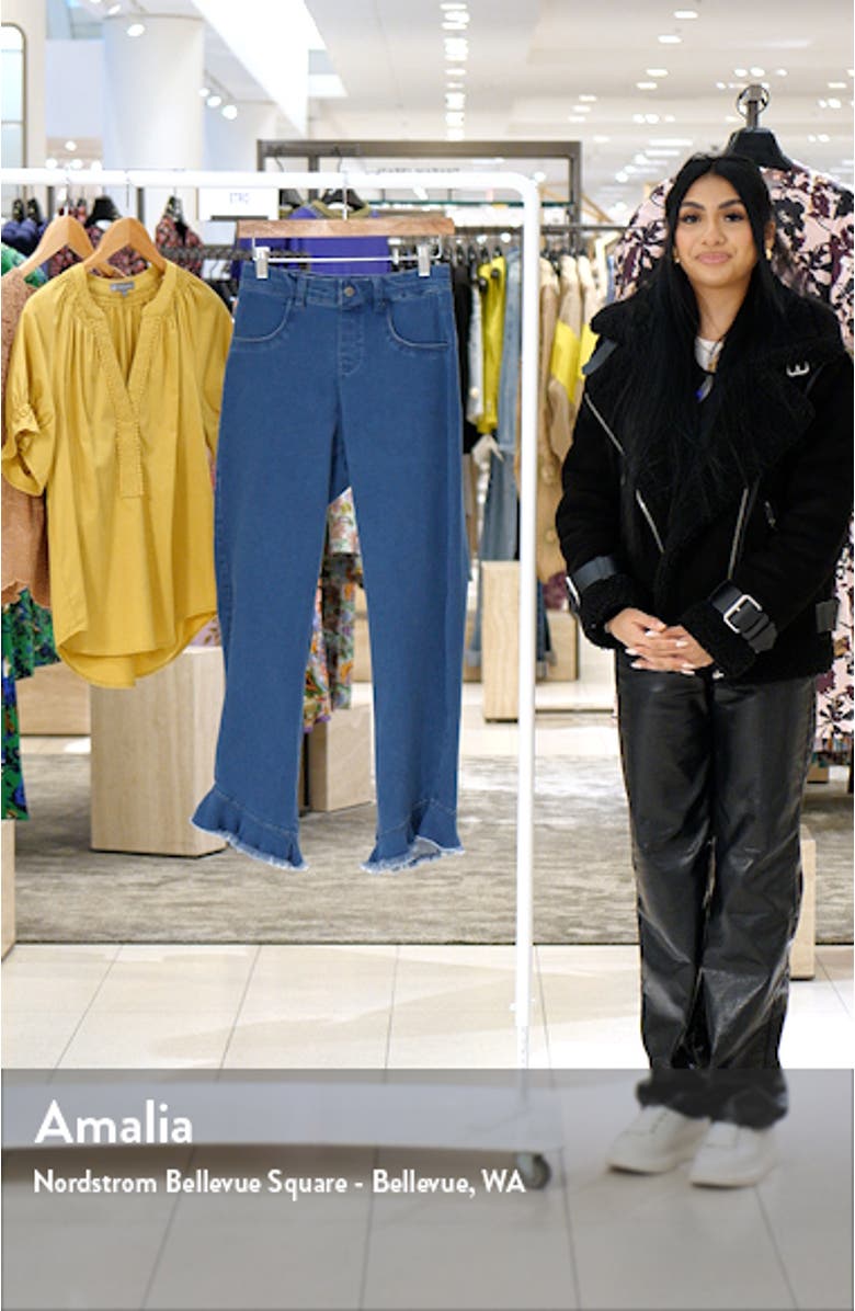 Ruffle Denim Skimmer Leggings, sales video thumbnail