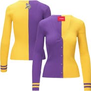 STAUD Women's STAUD Purple/Gold Minnesota Vikings Cargo Sweater