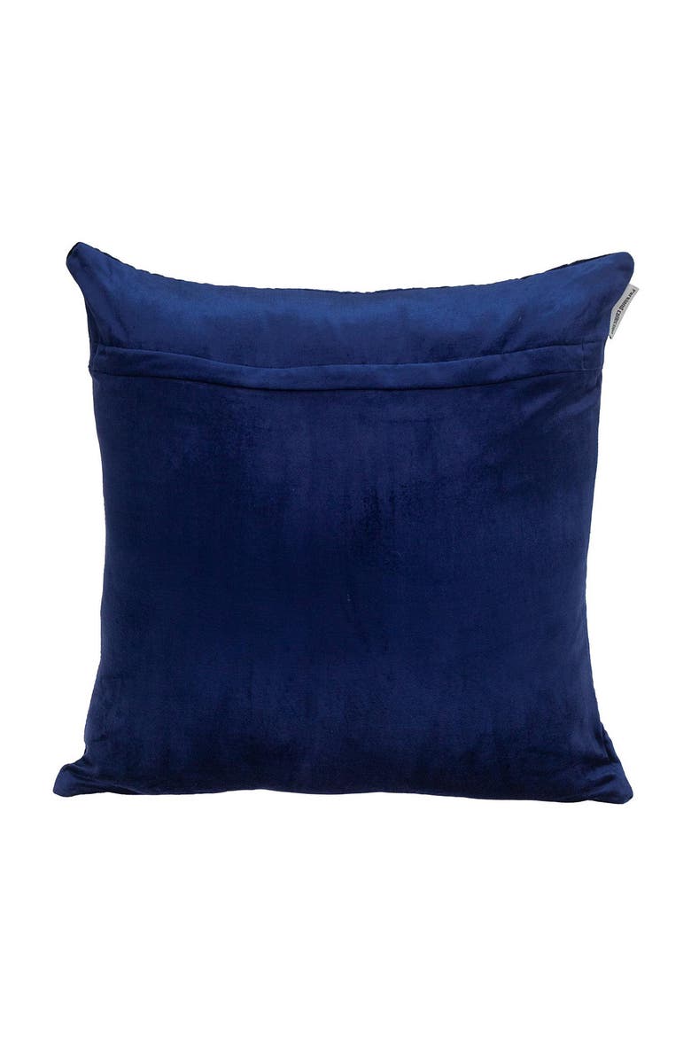 Basil Quilted Velvet Throw Pillow, Alternate, color, BLUE