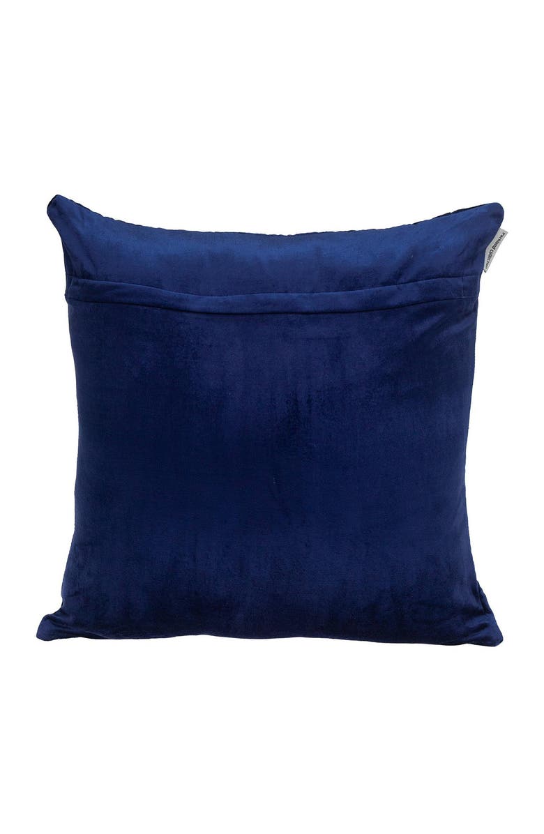 PARKLAND COLLECTION Basil Quilted Velvet Throw Pillow, Alternate, color, Blue