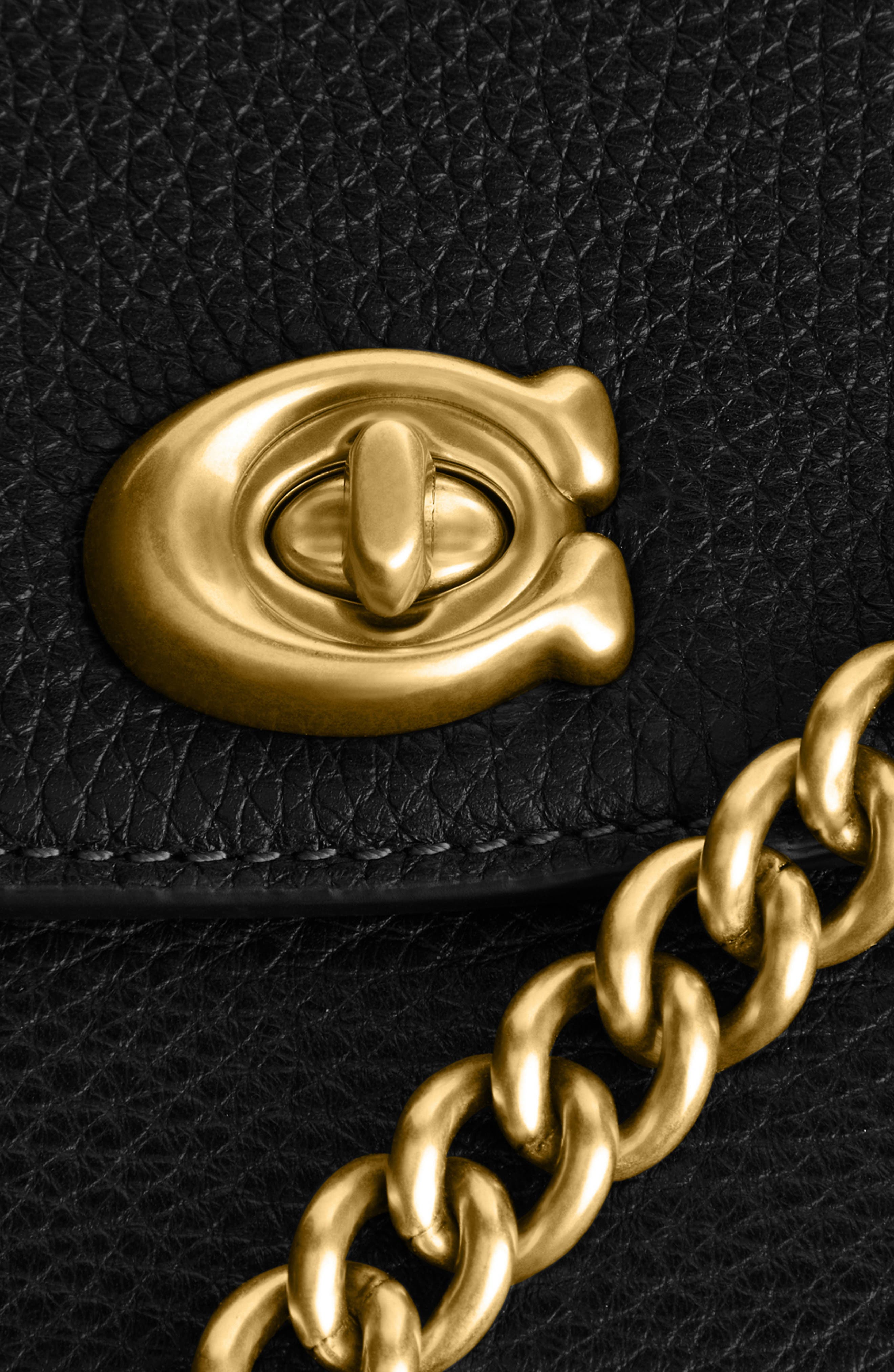 COACH Cassi 19 Polished Pebble Leather Crossbody Bag, Alternate, color, 