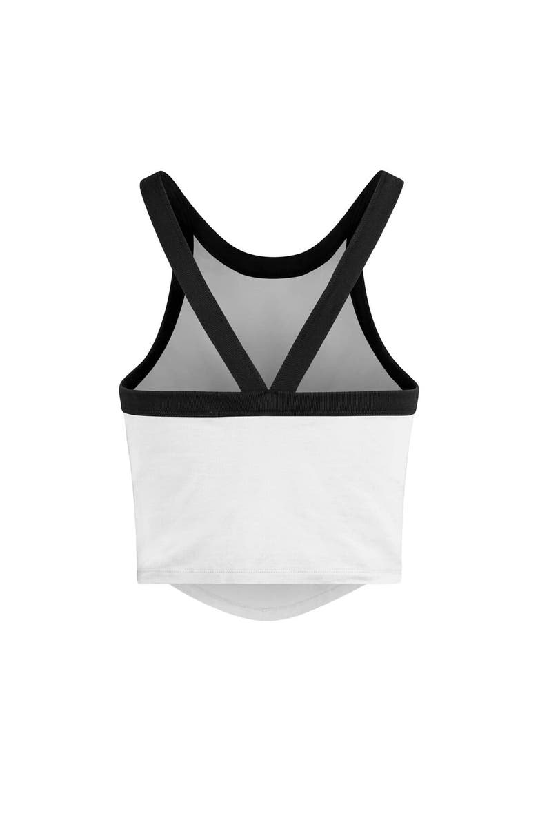 '47 Women's '47 White Texas Longhorns Energize Sporty Cropped Racerback Tank Top, Alternate, color, 