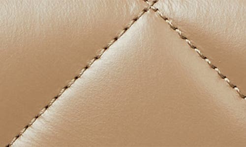 Tory Burch Kira Diamond Quilted Leather Flap Wallet In Taupe Oak
