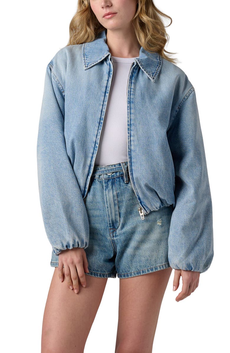BLANKNYC Denim Bomber Jacket, Alternate, color, 