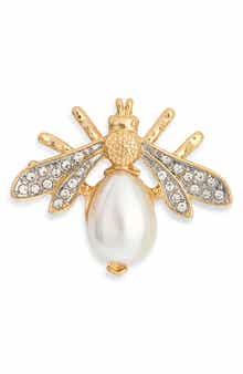Imitation Pearl Wasp Pin