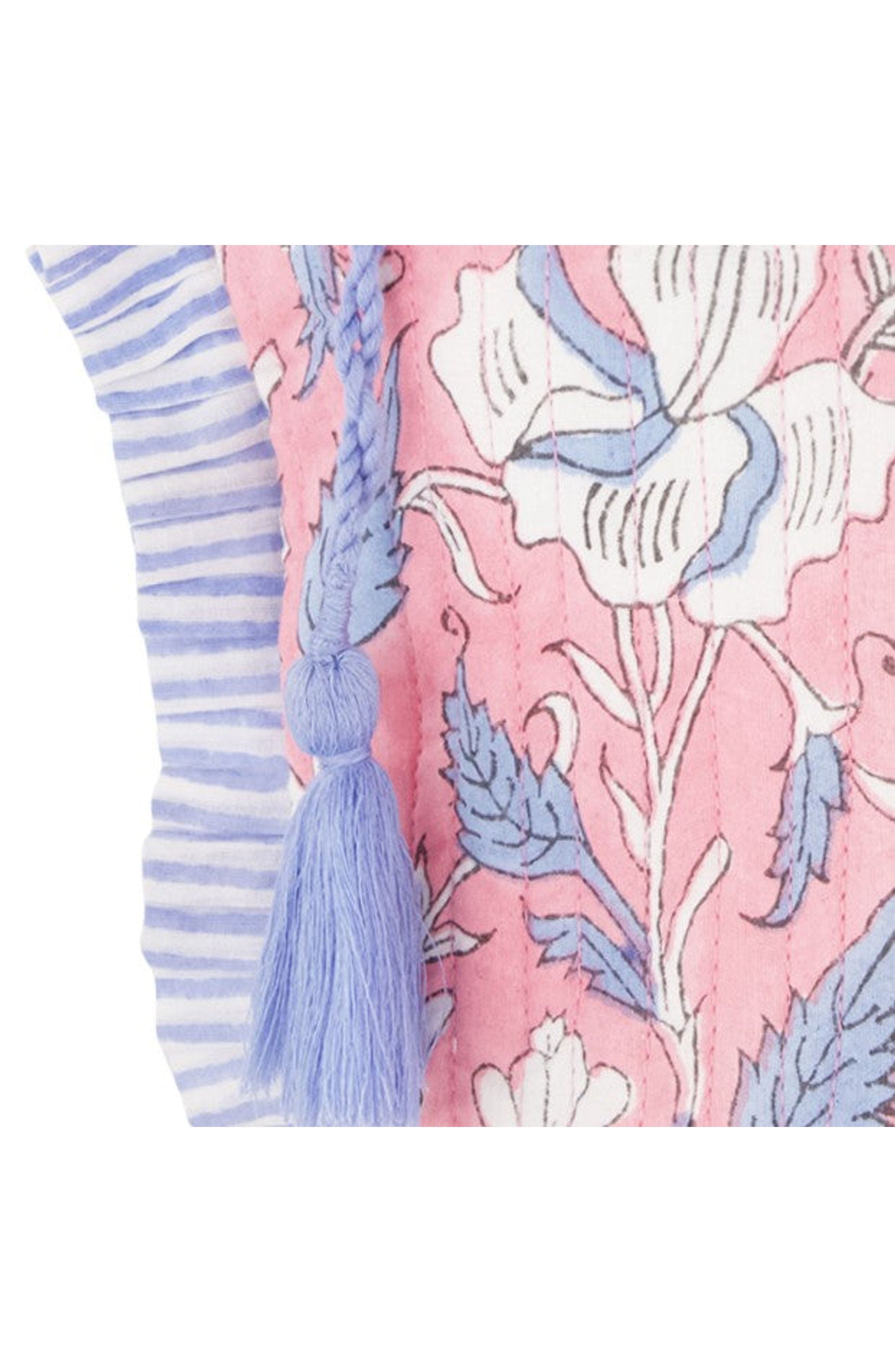 La Plage Ruffle Pouch, Alternate, color, Pink