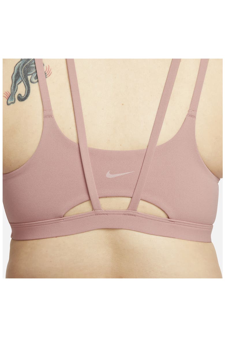 Zenvy Strappy Light-Support Padded Sports Bra, Alternate, color, RED STARDUST/ WHITE