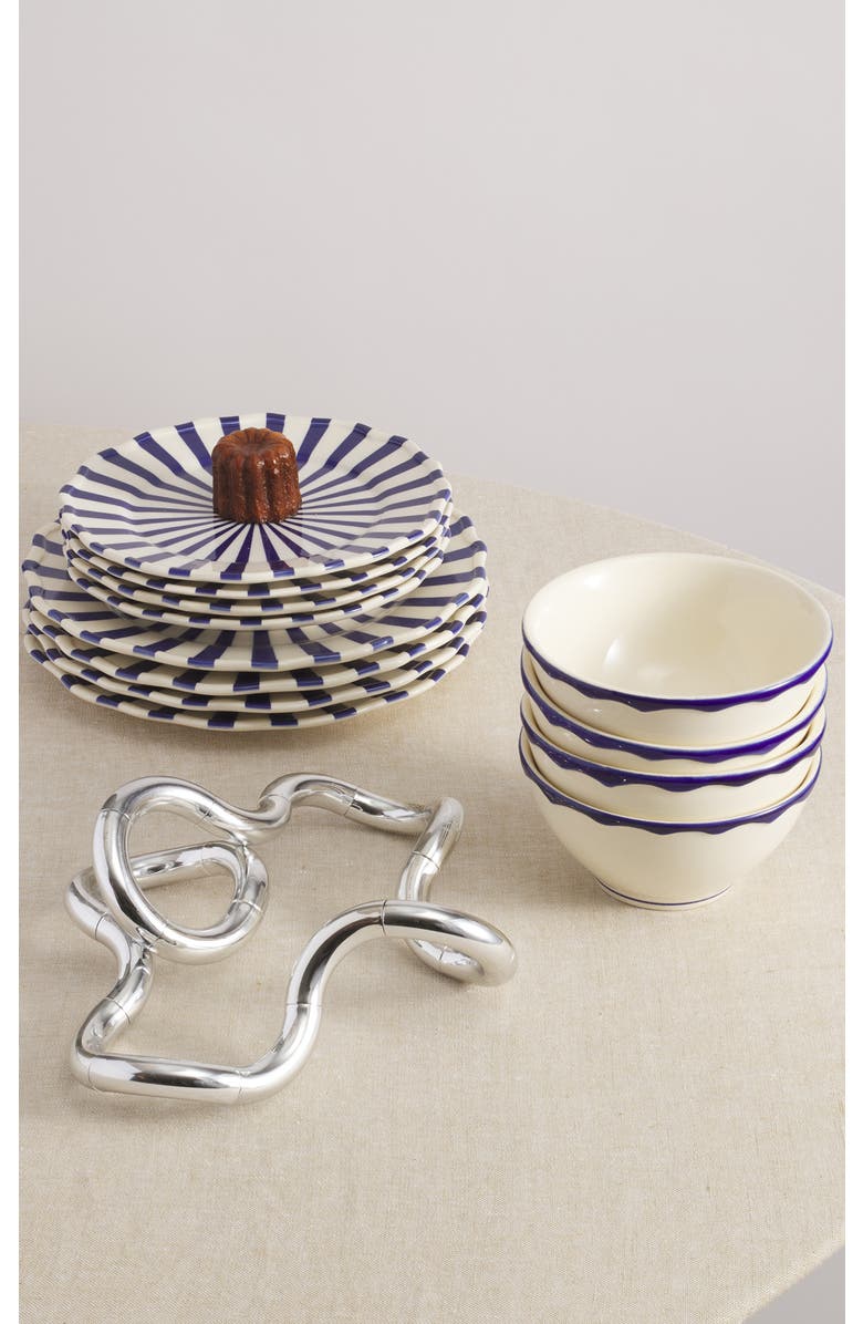 Maison Madison Home Mafalda 12 Piece Set with Cereal Bowl, Alternate, color, Blue/Cream