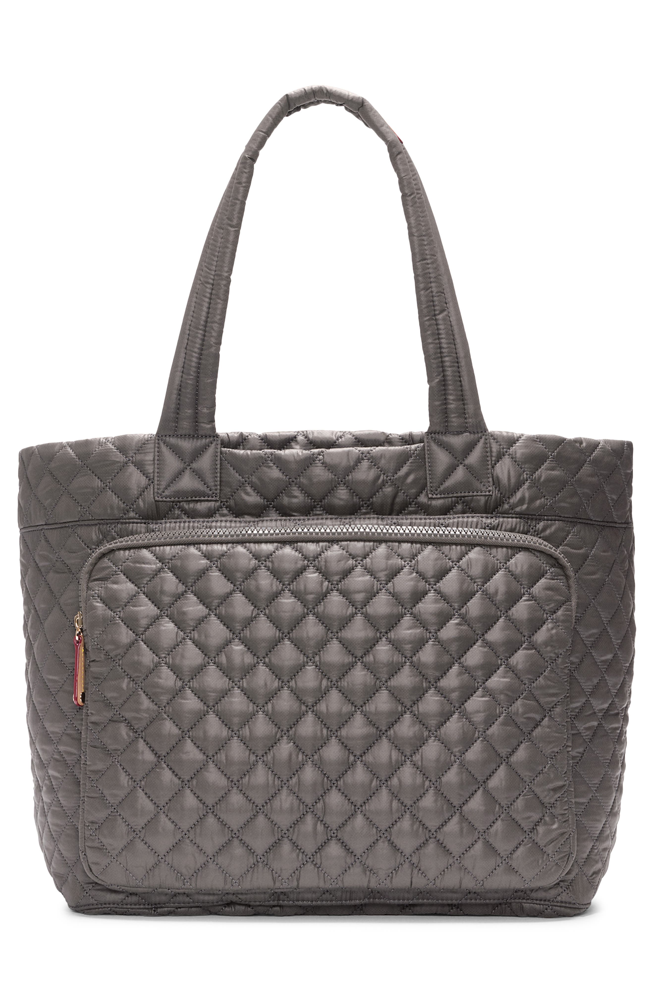 MZ Wallace Large Metro Quilted Nylon Travel Tote, Alternate, color, Magnet