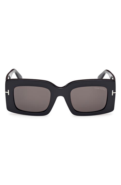 Tom Ford Brigitta Rectangle Acetate Sunglasses In Black