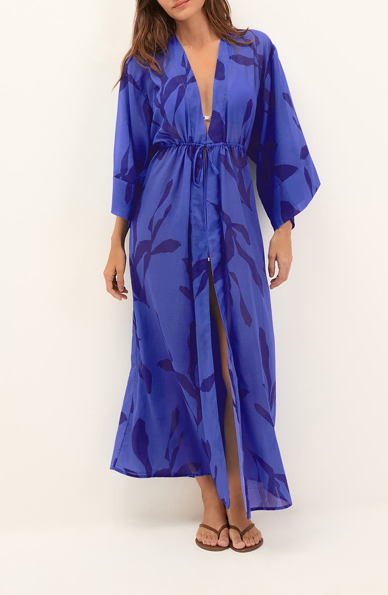 ViX Paula Hermanny Yumi Long Cotton Cover-Up, Main, color, Multi