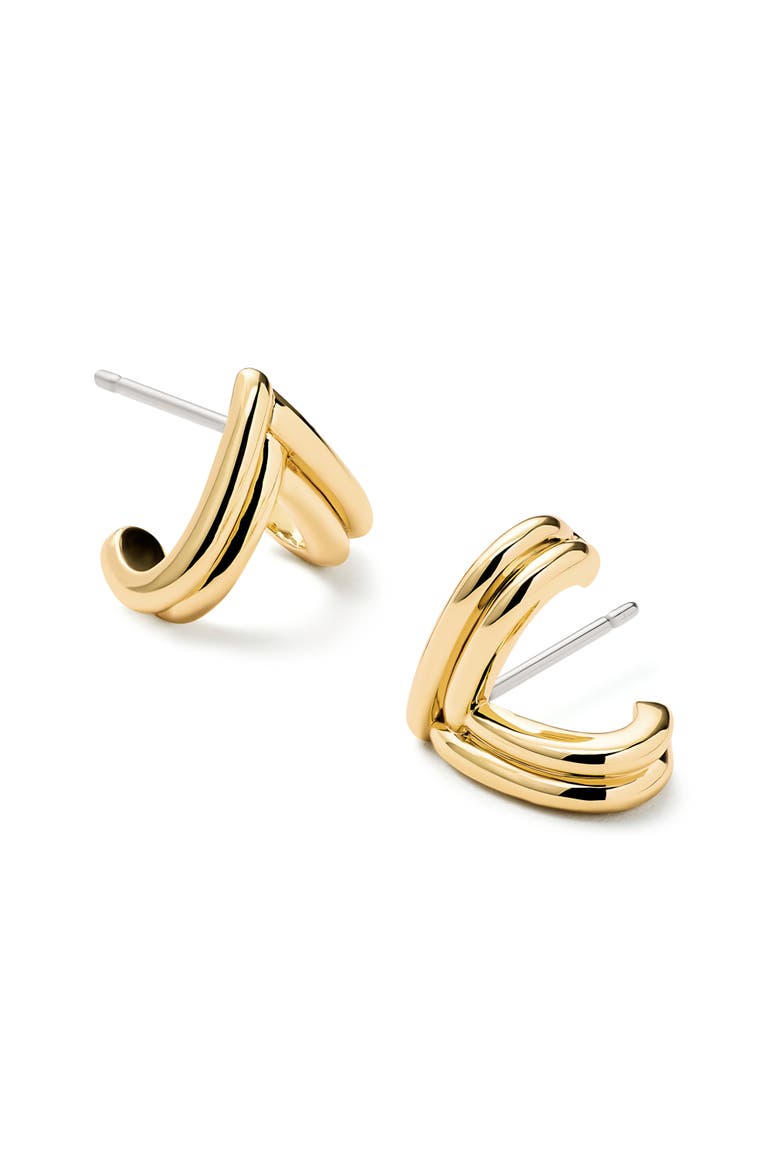 Gold Stud Earrings - Karessa, Alternate, color, Gold