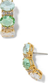 Nadri Mojito Blue J Hoop Earrings