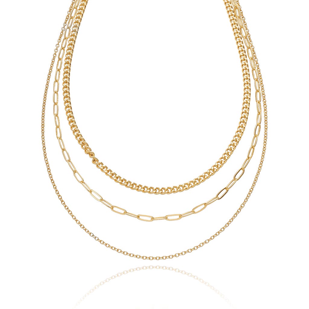 Ettika Mixed Chain Layered Necklace In Gold