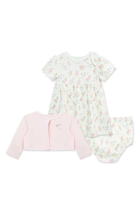 Bunny Dress, Cardigan & Bloomers Set (Baby)