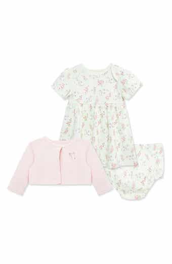 Little Me Bunny Dress, Cardigan & Bloomers Set
