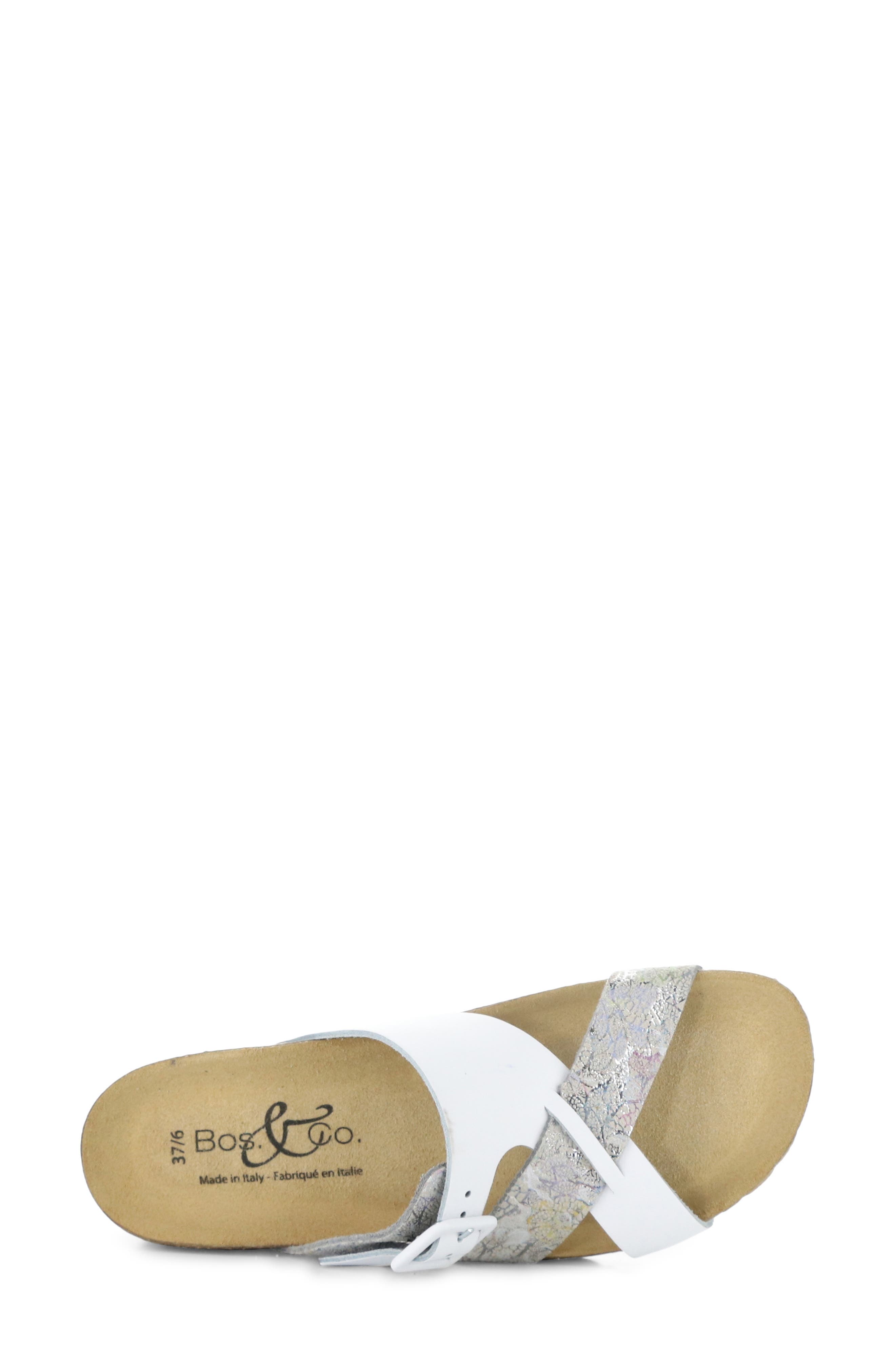Lina Wedge Slide Sandal, Alternate, color, WHITE