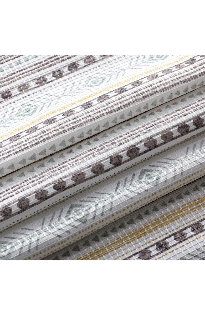 DAINTY HOME Geometric Textured Shower Curtain, Alternate, color, Multi