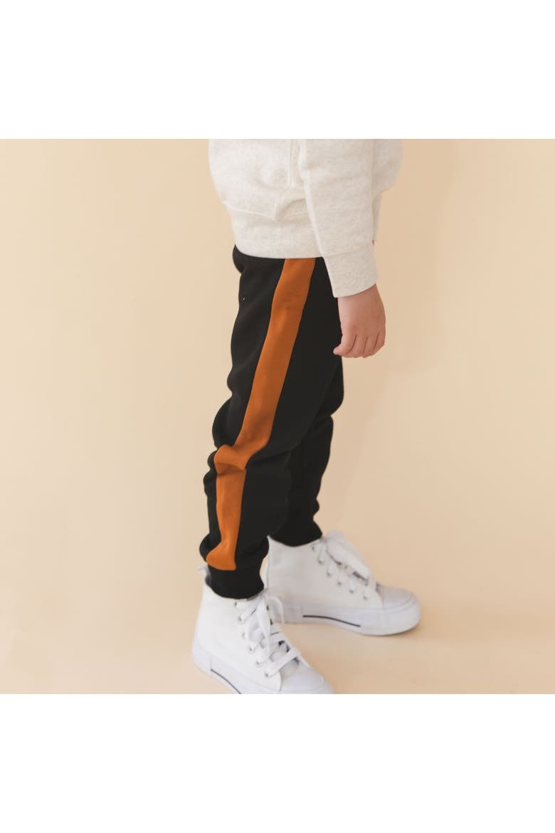 Black and Orange Striped Jogger, Alternate, color, Black