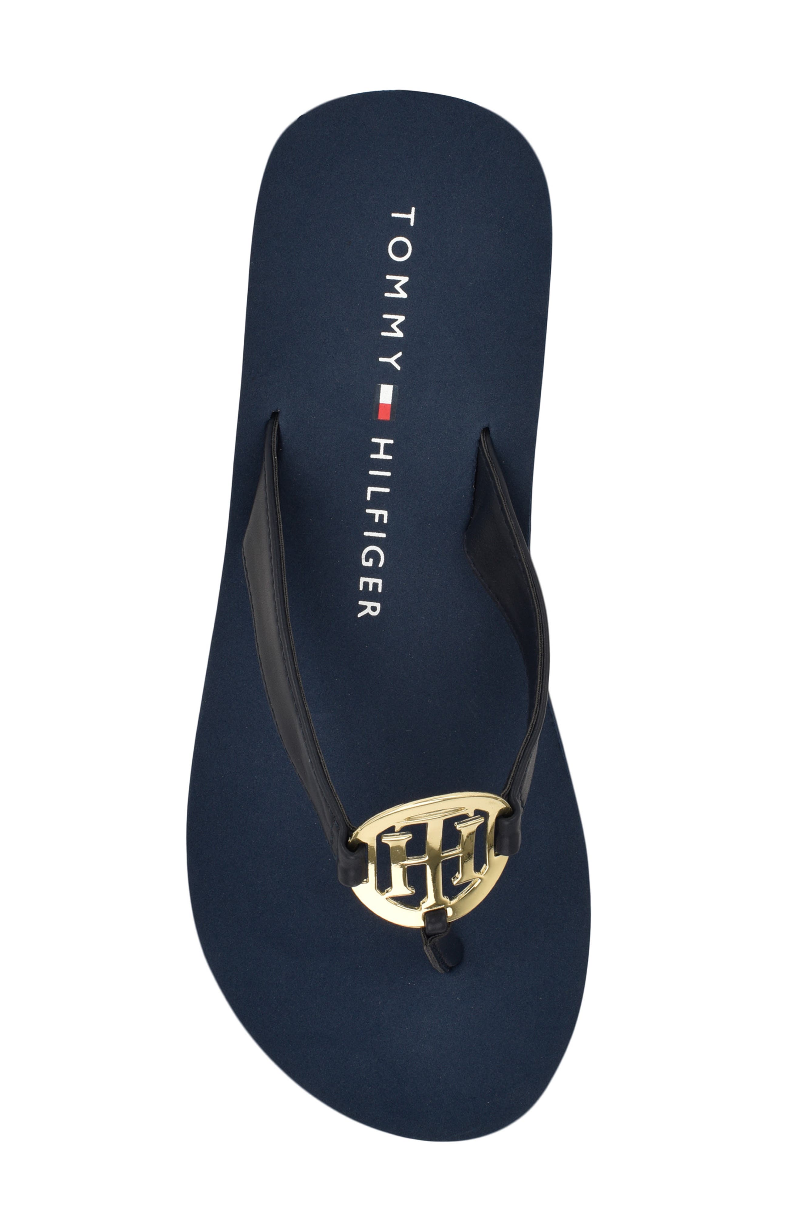 Tommy Hilfiger Crelina Thong Sandal, Alternate, color, Dark Blue
