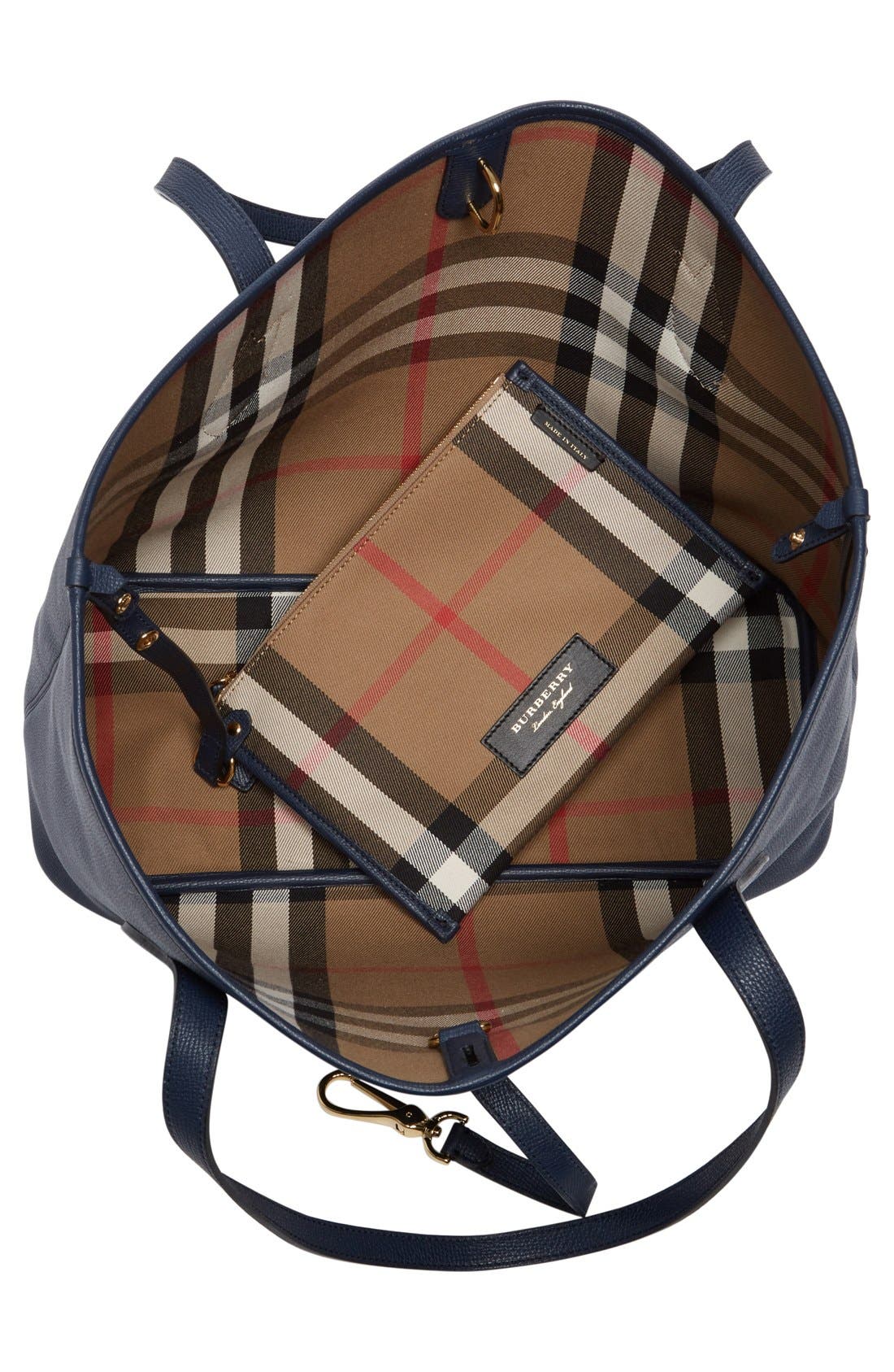 'Medium Honeybrook' Leather Tote, Alternate, color, INK BLUE