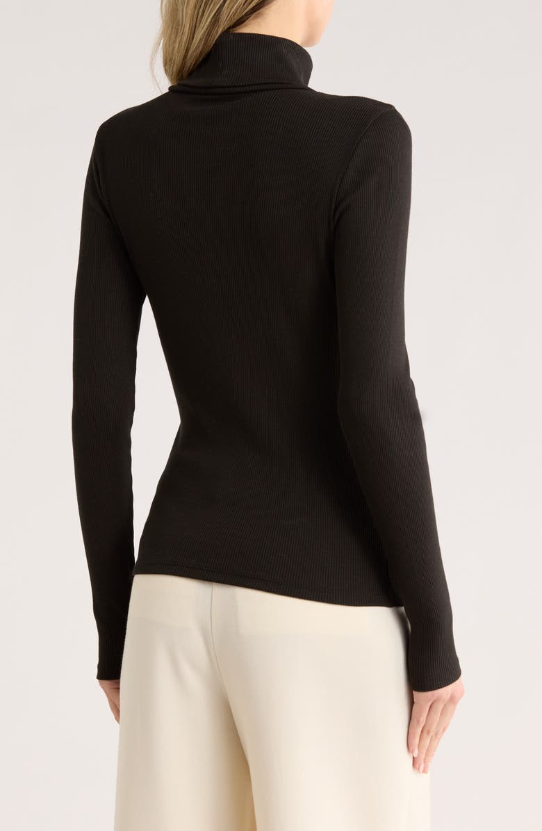 Theory Naneik Long Sleeve Turtleneck Sweater, Alternate, color, Black
