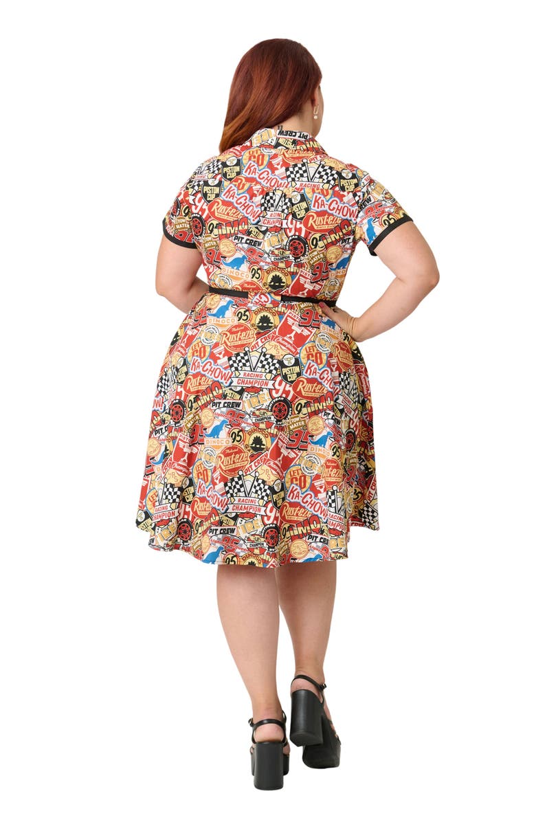 Smak Parlour Plus Size 1960s Fit & Flare Dress, Alternate, color, Red