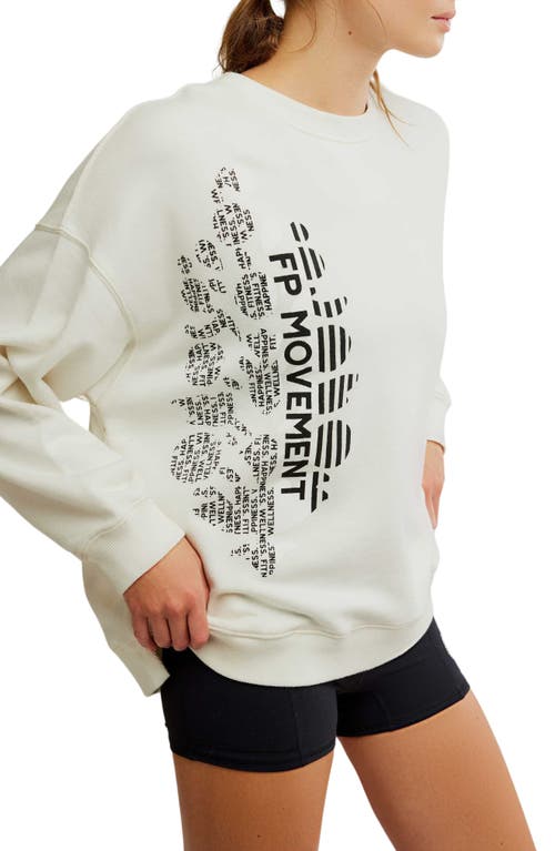 Free People Fp Movement All Star Oversize Graphic Sweatshirt In Neutral