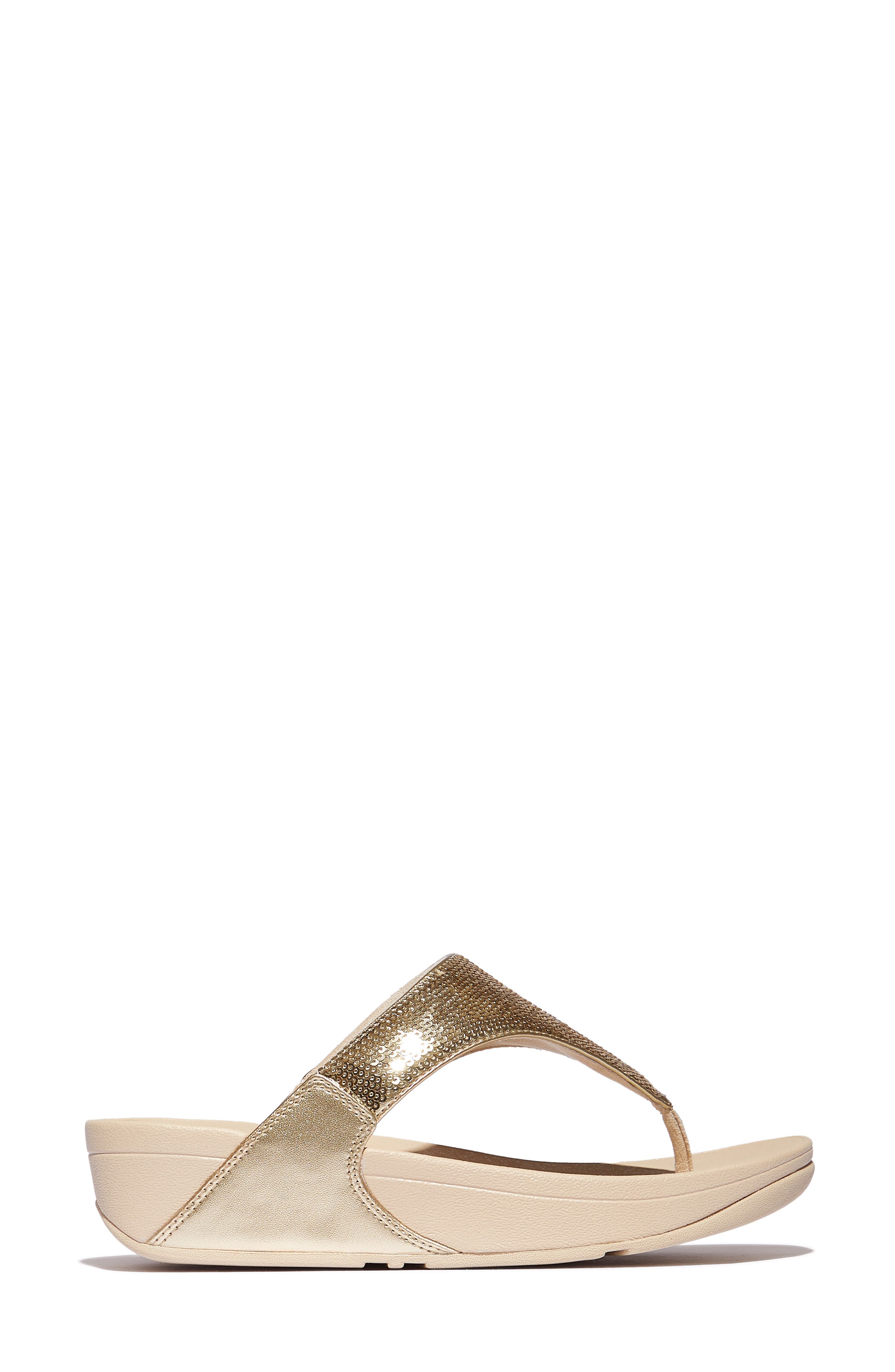 Lulu Sequin Flip Flop, Alternate, color, PLATINO