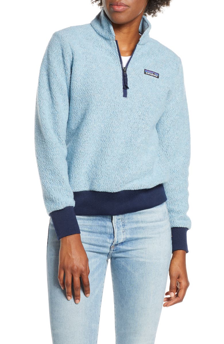 Patagonia Woolyester Fleece Quarter Zip Pullover, Main, color,