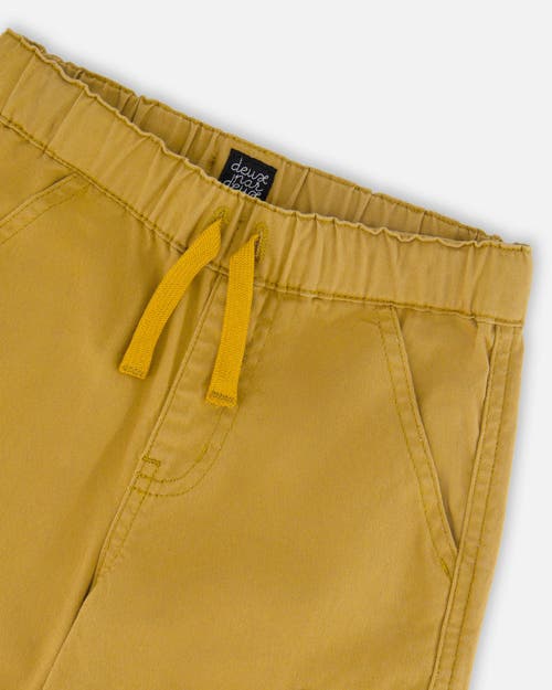 Deux Par Deux Twill Jogger Cargo Pants In Brown