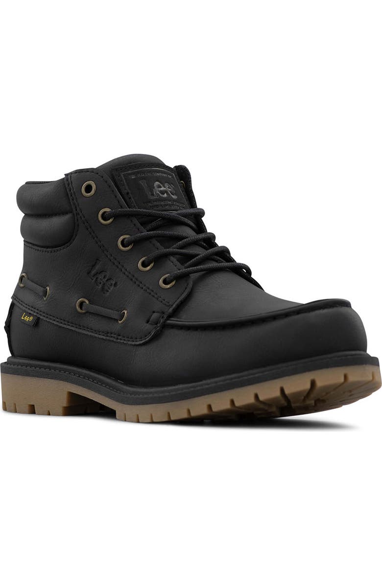 Lee Rowan Lug Sole Boot, Main, color, Black Mono/ Gum