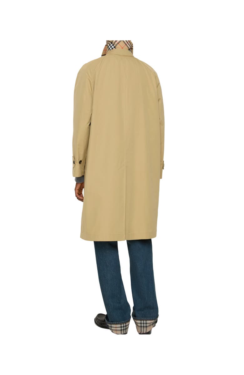 Burberry Long Cotton Car Coat, Alternate, color, Hamper Beige