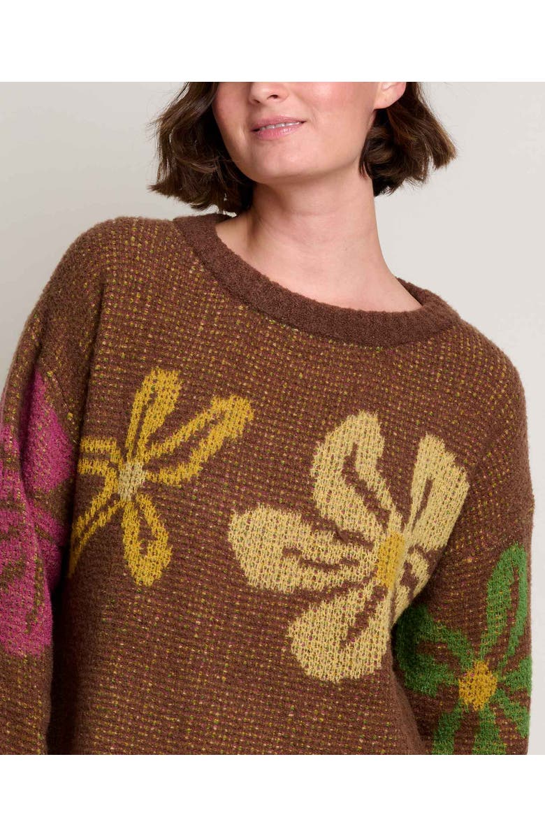 Toad & Co Cotati Dolman Sweater, Alternate, color, Chestnut Daisies