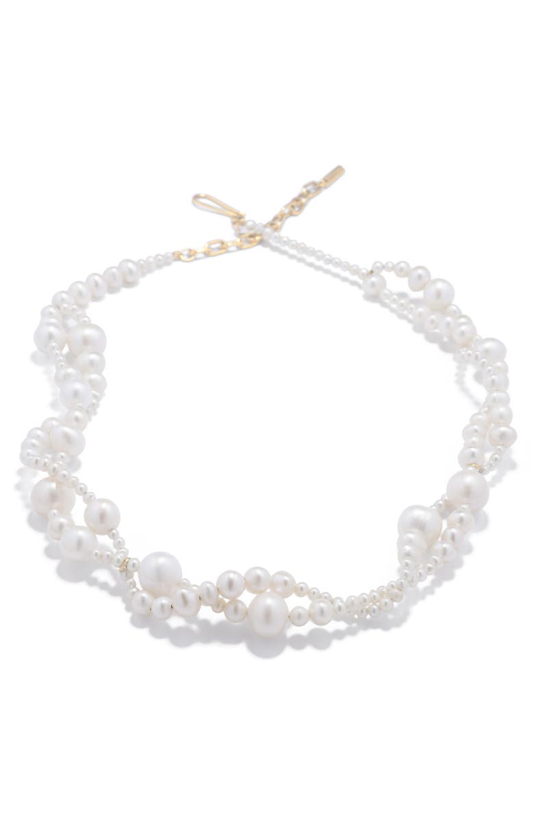 COMPLETEDWORKS Layered Freshwater Pearl Necklace, Alternate, color, 18Ct Gold Plated