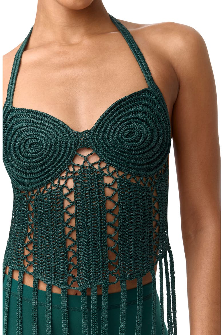 Fringe Halter Top, Alternate, color, JADE