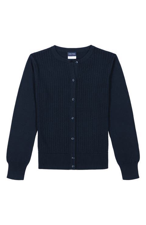 Kids' Pointelle Cardigan (Big Kid)
