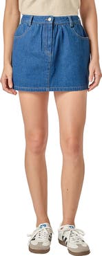 English Factory Shirred Denim Miniskort