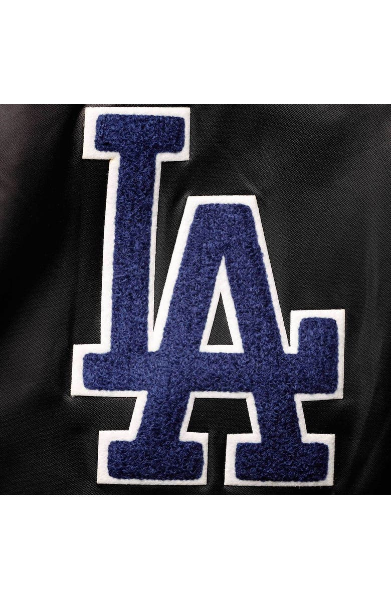 PRO STANDARD Men's Pro Standard Black Los Angeles Dodgers Wordmark Satin Full-Snap Jacket, Alternate, color,