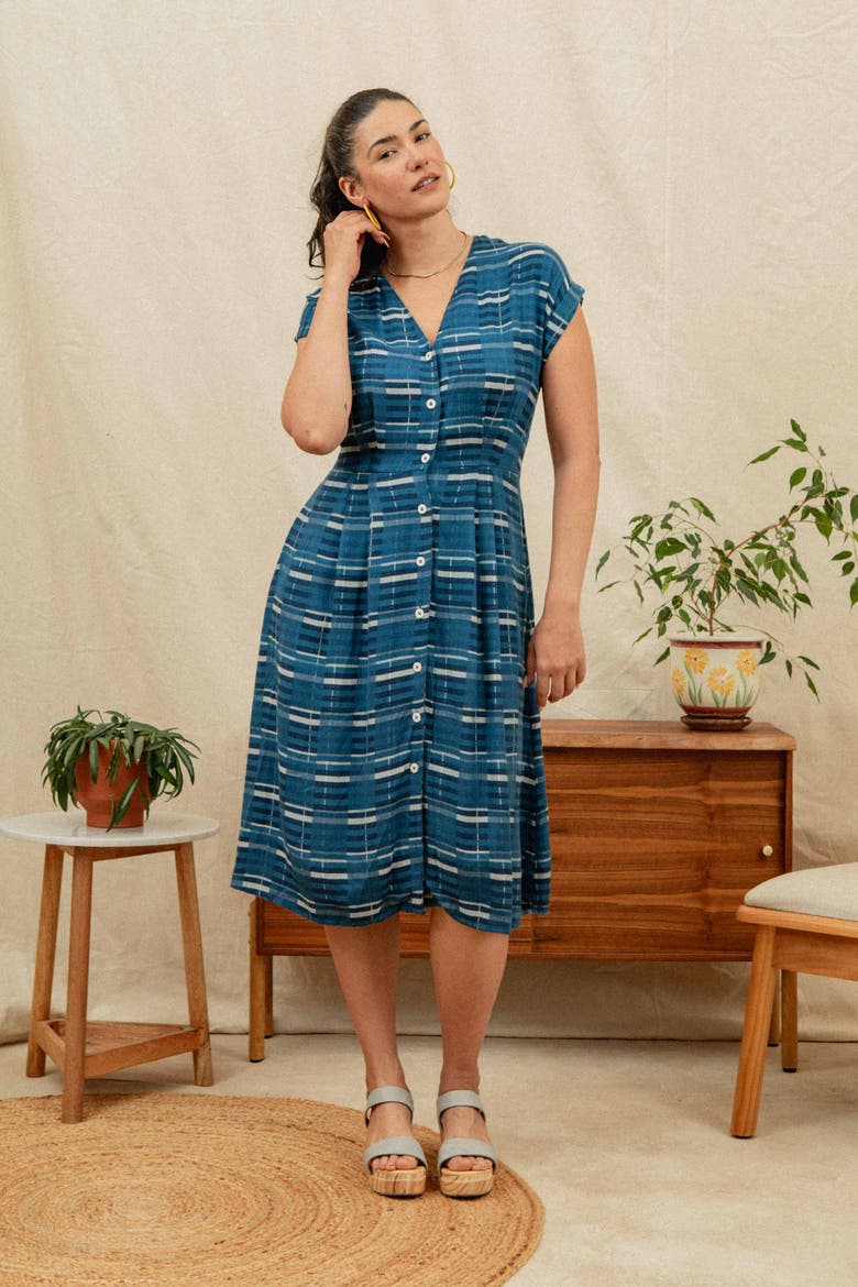 Eileen Dress, Alternate, color, Stormcrest Stripe