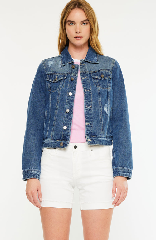 Kancan Henney Classic Trucker Jacket In Blue