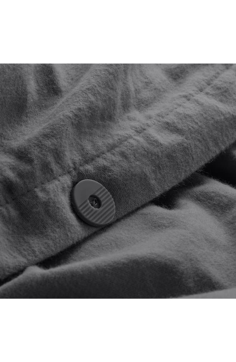 Bare Home 100% Cotton Flannel Duvet Cover & Sham Set, Alternate, color, Grey