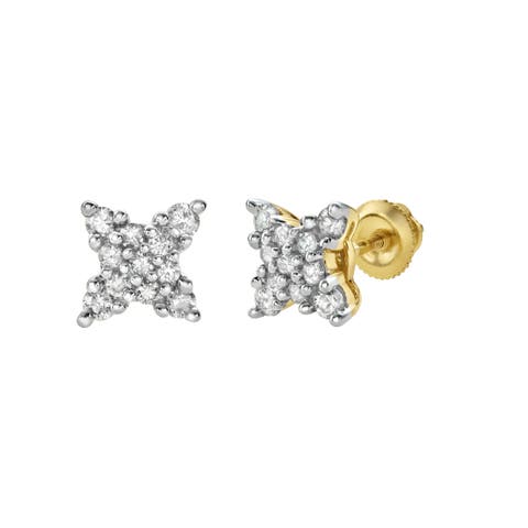 Bladez 14K Yellow Gold Diamond Stud Earrings - 0.44ct.