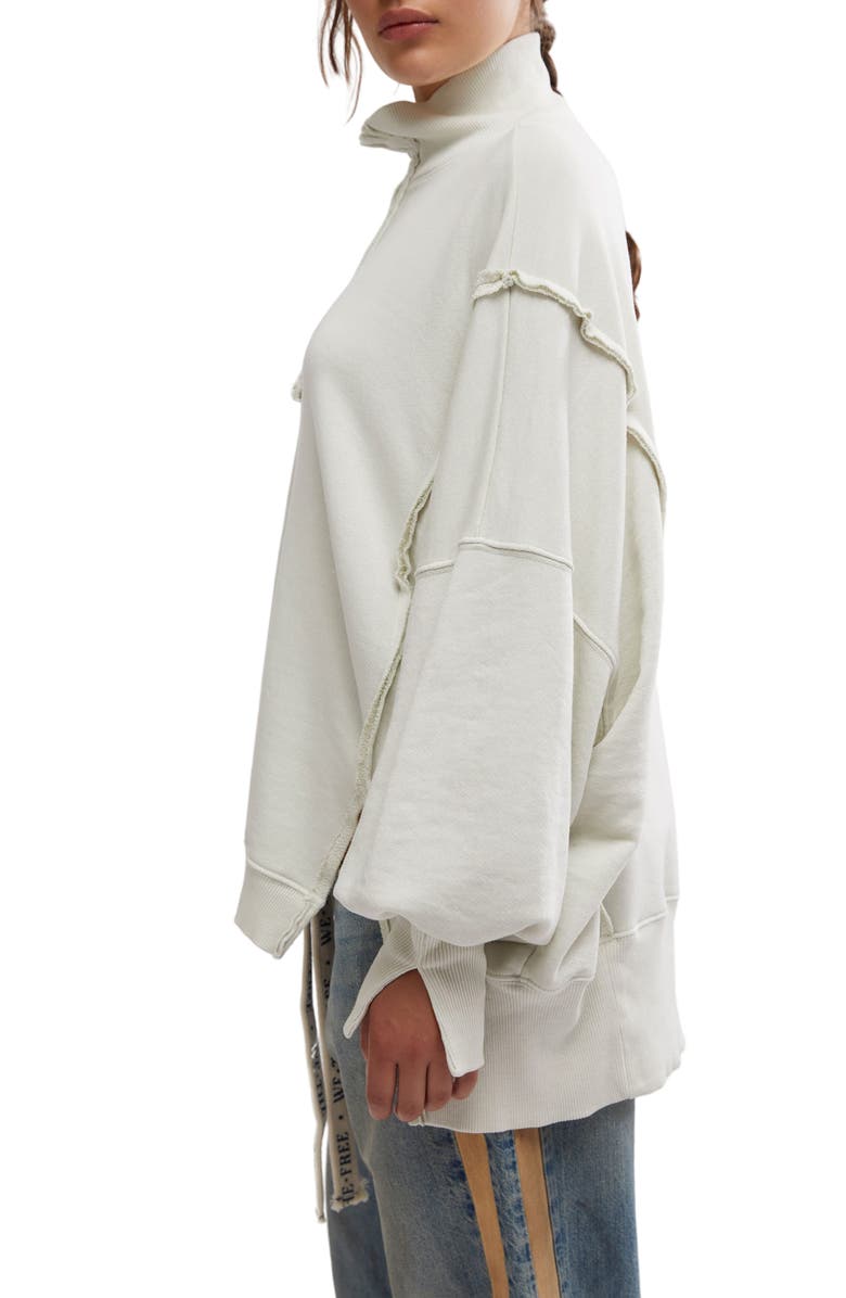 Free People Camden Oversize Henley, Alternate, color, Grey Opal