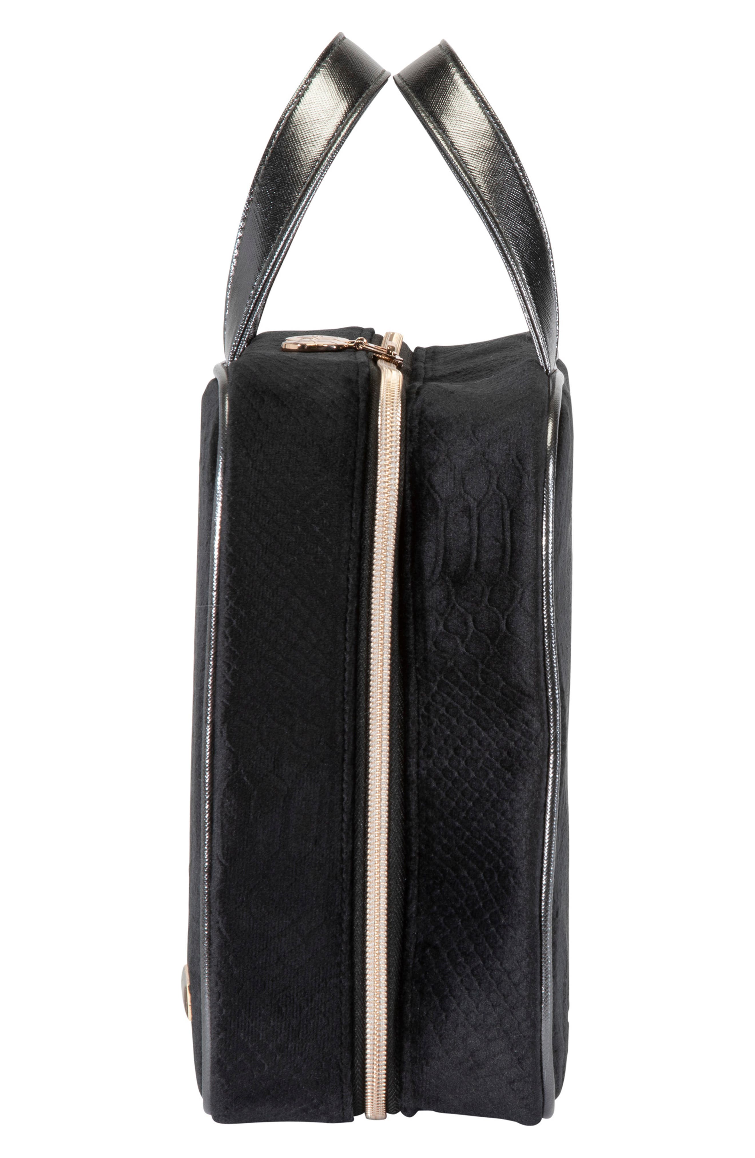 Stephanie Johnson Marais Noir Martha Large Briefcase Cosmetic Case, Alternate, color, 