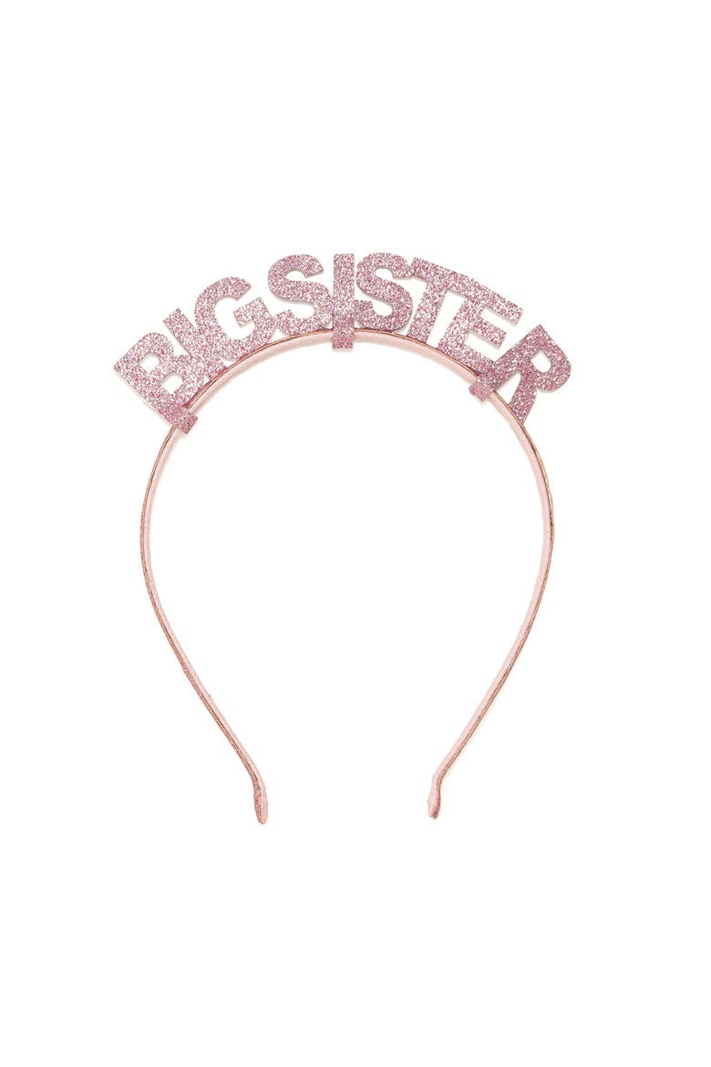 Pink Big Sister Headband, Main, color, Pink