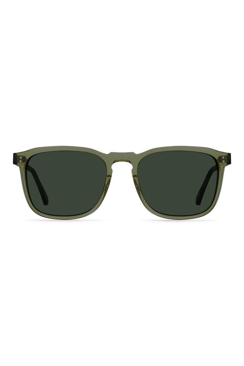 Wiley Polarized Square Sunglasses, Main, color, CAMBRIA/ GREEN POLAR