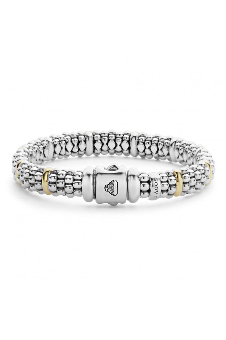 Oval Rope Caviar Bracelet, Alternate, color, SILVER/ GOLD